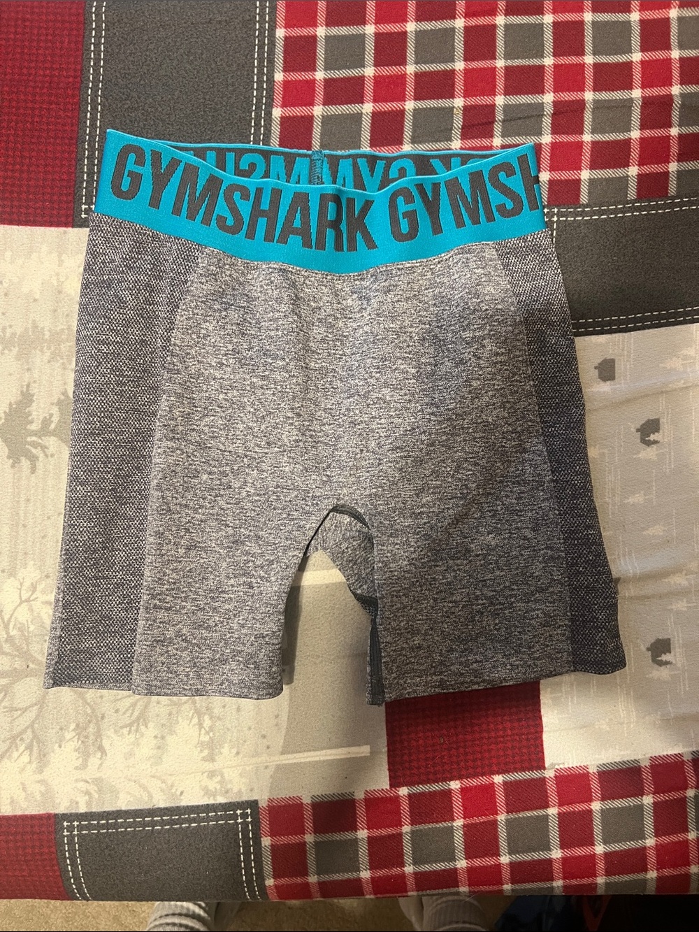 Gymshark Grey Seamless with Teal Waistband